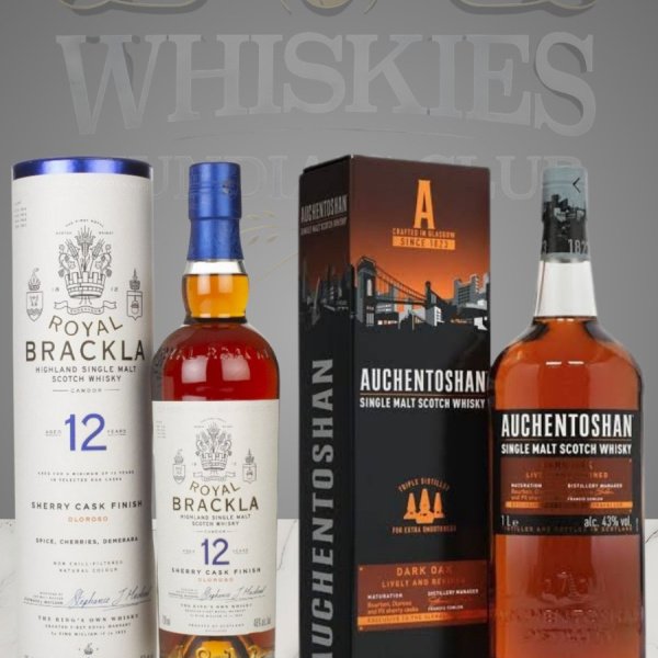 ROYAL BRACKLA 12Y E AUCHENTOSHAN DORK OAK
