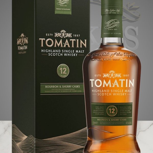 TOMATIN 12Y BOOURBON & SHERRY 43%