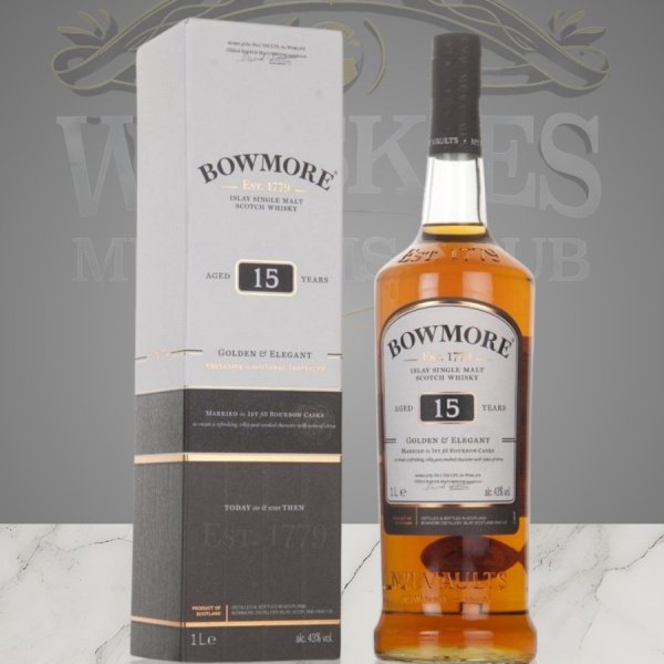 BOWMORE 15Y GOLD & ELEGANT 1L