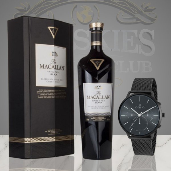 THE MACALLAN RARE CASK BLACK + RELÓGIO OSLO 