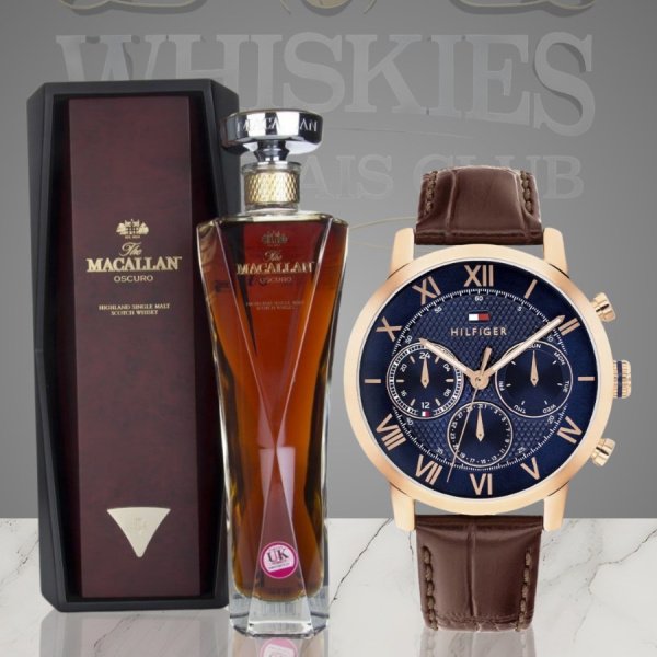 THE MACALLAN OSCURO + RELÓGIO TOMMY HILFIGER TH OXFORD