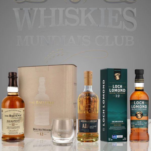 BALVENIE 12Y C/ COPO + ARDNAMUCHAN CS + LOCH LOMOND 12Y